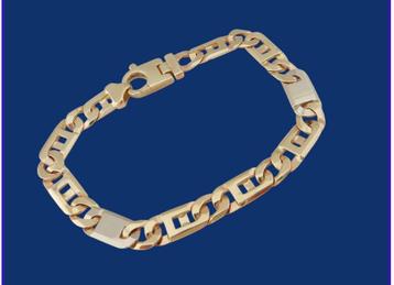 Zware brede 14 karaat Gouden Rolex Armband Rolexschakel beschikbaar voor biedingen