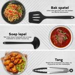 HI NATURE™ Keukengerei Set met Houder 15 delig - Siliconen, Ophalen of Verzenden, Zo goed als nieuw