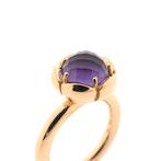 18 Krt. roségouden Catch ring met amethist | BRON, Sieraden, Tassen en Uiterlijk, Ringen, Gebruikt, Overige kleuren, Ophalen of Verzenden