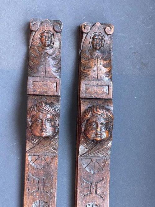 Reliëf, Pilaster, snijwerk - 74.5 cm - Eik, Antiek en Kunst, Antiek | Overige Antiek