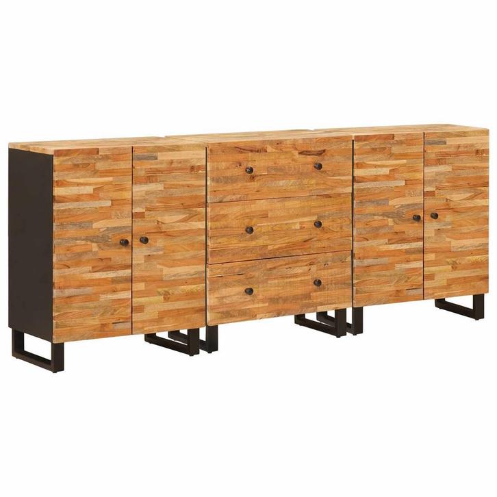 vidaXL Dressoir Bruin Massief Mango Hout, Huis en Inrichting, Kasten | Overige, Nieuw, Verzenden
