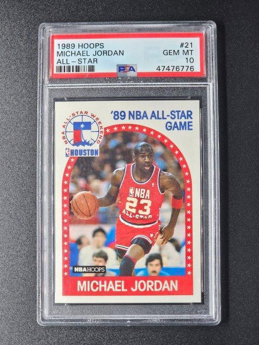 1989 NBA Hoops NBA Michael Jordan #21 All-Star - PSA 10 - 1, Verzamelen, Stickers