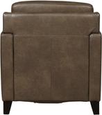 Grijze leren landelijke fauteuil - poot hout zwart - Granada, Nieuw, Ophalen of Verzenden, Landelijk, 50 tot 75 cm