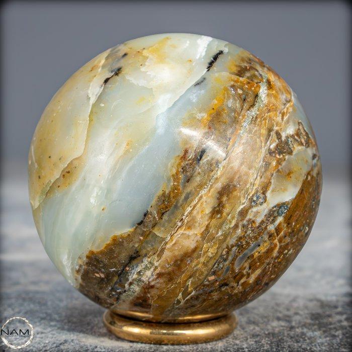 Zeldzame natuurlijke blauwe opalenkogel uit Peru- 228.64 g, Antiek en Kunst, Curiosa en Brocante