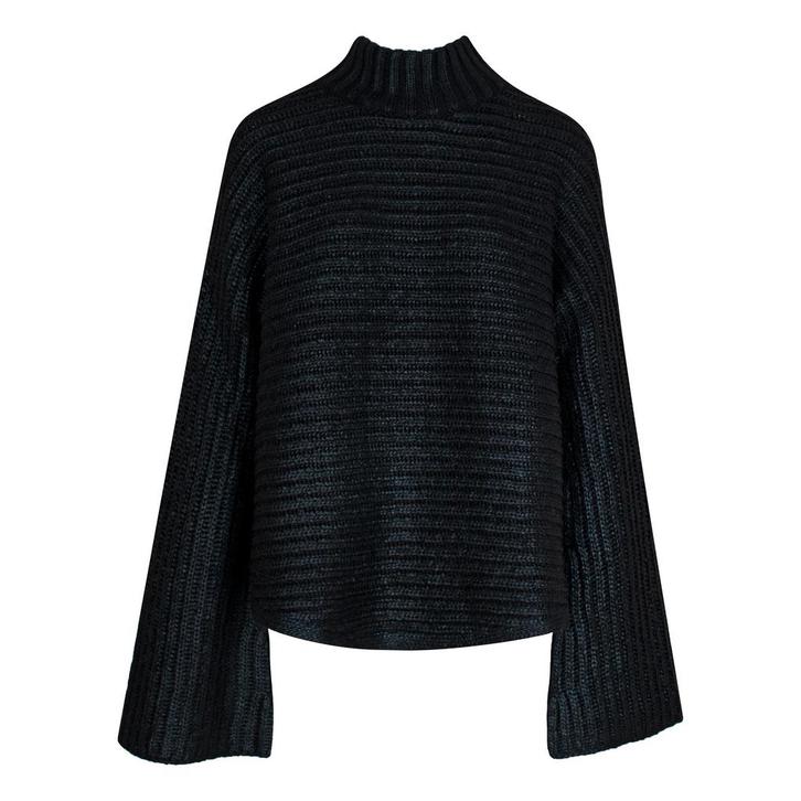 Frogbox • zwarte coated trui • 38, Kleding | Dames, Truien en Vesten, Zwart, Nieuw, Maat 38/40 (M), Verzenden