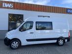 Renault Master T35 2.3 dCi 130pk L2H2 DC 6 persoons / vaste, Auto's, Renault, Stof, Gebruikt, Euro 6, Overige carrosserieën