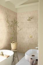 Wandtegel Arcadia Cream Sartoria Ivory Beige Glans 6,5x26, Nieuw, 20 tot 40 cm, 10 m² of meer, Wandtegels