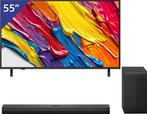 LG 55 inch QNED TV + LG Soundbar met Subwoofer, Nieuw