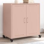 vidaXL Dressoir 68,5x39x72 cm staal roze, Verzenden, Nieuw, 50 tot 100 cm, Metaal