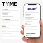 Tyme Tokyo Heren Horloge 42mm - Goed Leesbaar - Zwart -, Ophalen of Verzenden, Zo goed als nieuw