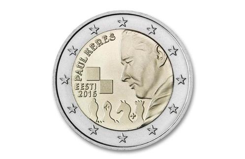 2 euro 100 jaar Paul Keres 2016 - Estland, Postzegels en Munten, Munten | Europa | Euromunten, Verzenden