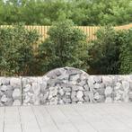 vidaXL Schanskorf gewelfd 200x30x60/80 cm gegalvaniseerd, Tuin en Terras, Bloembakken en Plantenbakken, 100 cm of meer, Verzenden