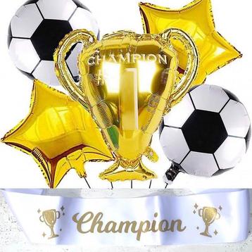 Voetbal Kampioen 5-delige folie ballonnen set beschikbaar voor biedingen