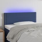 vidaXL Hoofdbord LED 80x5x78/88 cm stof blauw, Verzenden, Nieuw, Blauw, Stof