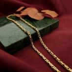 Gouden koningsschakel ketting | 64,5 cm (koningsketting), Sieraden, Tassen en Uiterlijk, Kettingen, Ophalen of Verzenden, Gebruikt