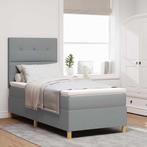 vidaXL Boxspring bed met matras Lichtgrijs 100 x 200 cm Stof, Huis en Inrichting, Slaapkamer | Bedden, Verzenden, Nieuw