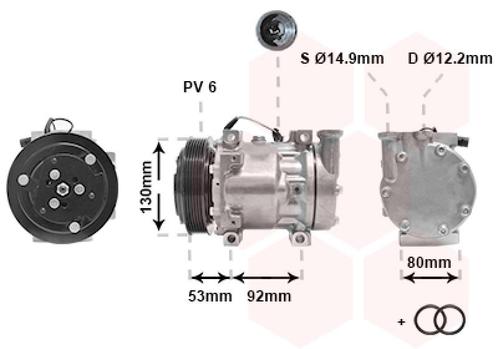AIRCO COMPRESSOR VOOR ALFA ROMEO 145/146 930 1994-2001, Auto-onderdelen, Airco en Verwarming, Nieuw, Ophalen of Verzenden