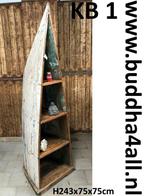 Bootkast, boekenkast van originele Indonesische vissersboot, Antiek en Kunst, Ophalen of Verzenden