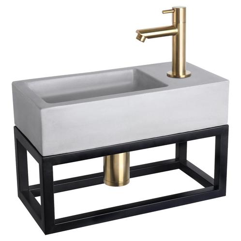 Fonteinset Differnz Ravo Beton en Handoekrek 38.5x18.5x9 cm, Doe-het-zelf en Verbouw, Sanitair, Overige typen, Nieuw, Ophalen of Verzenden