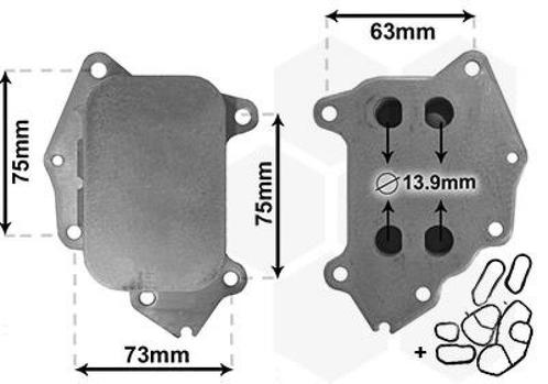 OLIEKOELER VOOR CITROEN BERLINGO G_ 2002-2007 1660073J00, Auto diversen, Auto-accessoires, Nieuw, Ophalen of Verzenden