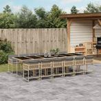 vidaXL 13-delige Tuinset met kussens poly rattan gemengd, 2 zitplaatsen, Nieuw, Tuinset, Verzenden