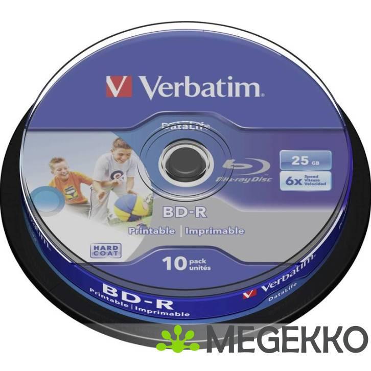 Verbatim BD-R Blu-Ray 25GB 6x 10st.  Spindle Printable, Cd's en Dvd's, Blu-ray, Verzenden