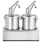Sausdispenserset | RVS | 2x 5L | Portie 35ml | Incl. Houder, Verzenden, Nieuw in verpakking