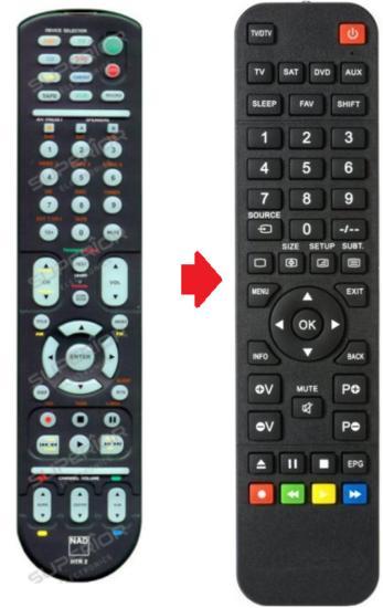 NAD HTR-L53 afstandsbediening - Geschikt voor NAD L53 DVD..., Audio, Tv en Foto, Afstandsbedieningen, Verzenden