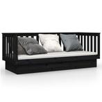 Slaapbank Zwart 75x190 - retourdeal - Logeerbed met hek!, Huis en Inrichting, Slaapkamer | Slaapbanken, Eenpersoons, Zwart, Nieuw