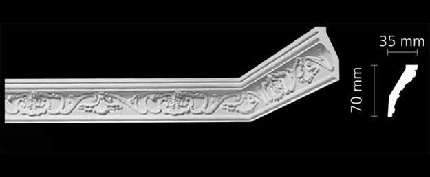 Arstyl Z9 (70 x 35 mm), lengte 2 m, Doe-het-zelf en Verbouw, Plinten en Afwerking, Nieuw, Ophalen of Verzenden