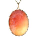 Gouden vintage hanger met camee 14 kt, Sieraden, Tassen en Uiterlijk, Kettinghangers, Ophalen of Verzenden, Nieuw