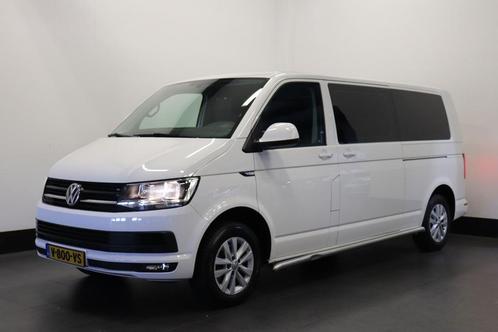 Volkswagen Transporter 2.0 TDI Dubbele Cabine L2 2x Schuifde, Auto's, Bestelauto's, Lease, Zwart, Handgeschakeld, Wit, Financial lease