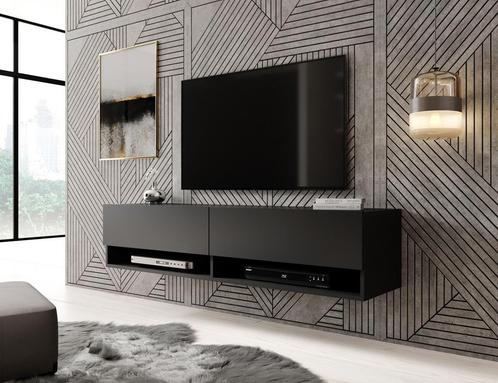 TV-Meubel Asino mat zwart - 140 cm, Huis en Inrichting, Kasten | Televisiemeubels, 25 tot 50 cm, Nieuw, Overige materialen, Minder dan 100 cm