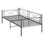 Metalen bed Alvesta met bedbodem 90x200 cm donkergrijs, Huis en Inrichting, Verzenden, Nieuw