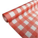 Papieren Tafelkleed Rood/Wit Geblokt (1,19x8m), Ophalen of Verzenden, Nieuw