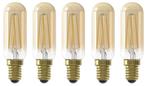 5 stuks Calex LED buislamp E14 3.5W 250lm 2100K Goud dimb..., Ophalen of Verzenden, Nieuw