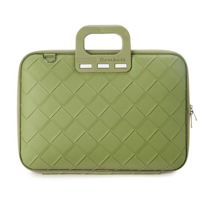 Bombata Intrecciato 15 / 16 inch Laptoptas Vlecht Lichtgroen, Computers en Software, Laptoptassen, Nieuw, Verzenden