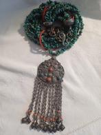 Turquoise - Zilver, Brons - Halsketting