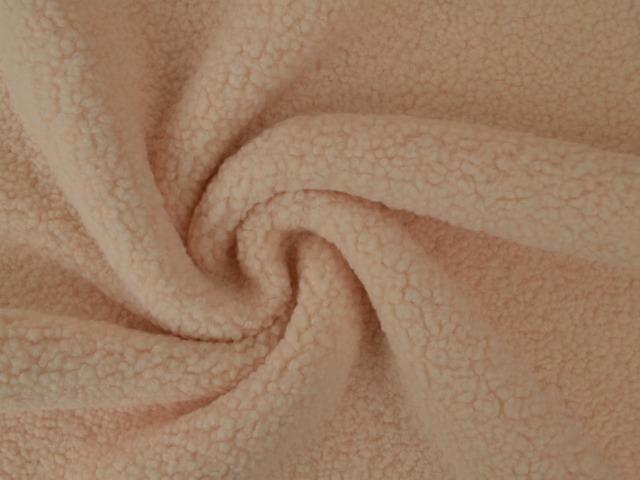 10 meter teddy bont - Champagne - Bouclé stoffen, Hobby en Vrije tijd, Stoffen en Lappen, 120 cm of meer, 200 cm of meer, Overige kleuren