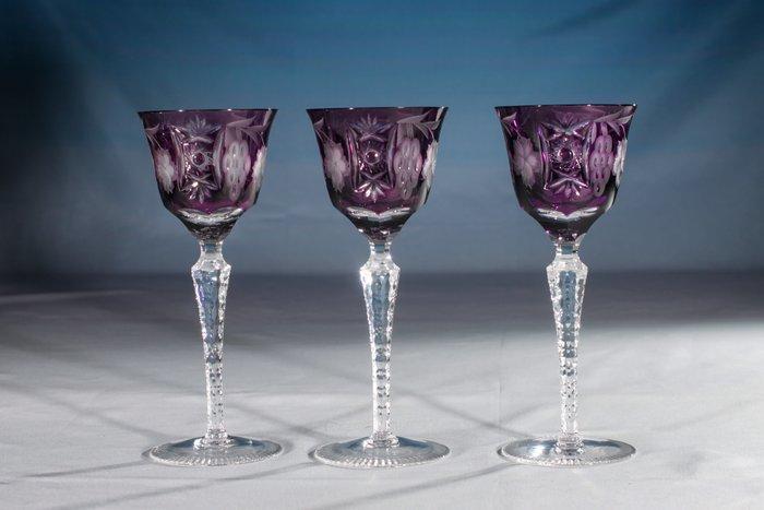 Wijnglas (3) - Kristal - bruidsglas, Antiek en Kunst, Antiek | Glas en Kristal