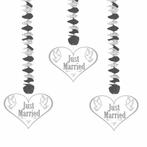 Hangdecoratie Just Married 75cm 3st, Verzenden, Nieuw