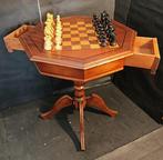 Schaaktafel - Hout - Klassieke octagonale tafel, Antiek en Kunst