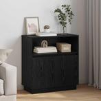 vidaXL Dressoir met LED Zwart eiken 71 x 34,5 x 75 cm, Huis en Inrichting, Kasten | Dressoirs, Verzenden, Nieuw, Overige houtsoorten