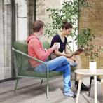 TRUUSK Tuinbank Met Kussens 2-Zits Rattan Bank Lounge Bank B, Verzenden, Nieuw