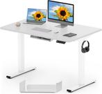 Zit sta bureau - Elektrisch - Verstelbaar - 120x60 cm - Wit, Verzenden, Zo goed als nieuw