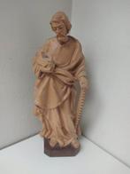 Snijwerk, Holzfigur - Hl. Josef mit Hobel und Säge - 41 cm -