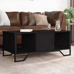 vidaXL Salontafel 100x51x40 cm bewerkt hout zwart, Huis en Inrichting, Verzenden, Nieuw, Overige houtsoorten, 100 tot 150 cm