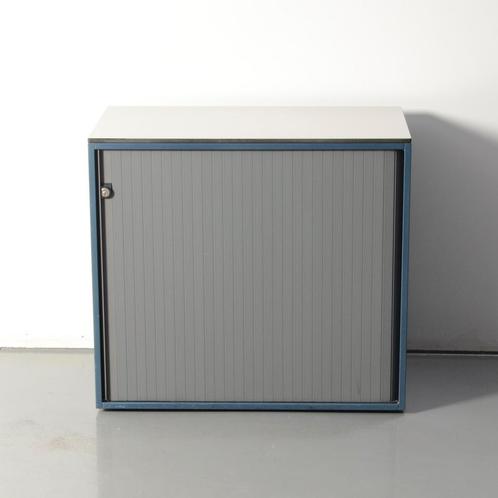 Ahrend roldeurkast, blauw, 74 x 80cm, incl. 1 legbord, Huis en Inrichting, Kasten | Roldeurkasten en Archiefkasten, Ophalen of Verzenden