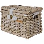 Basil mand riet Denton M 24L + deksel grey 39x27x25cm
