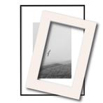 Fotolijst met passe partout 70x100cm zwart, Nieuw